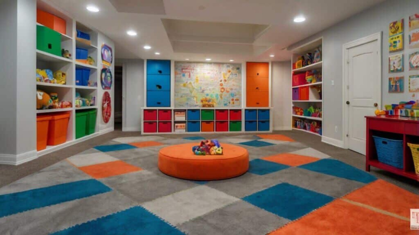 Kids playroom basement